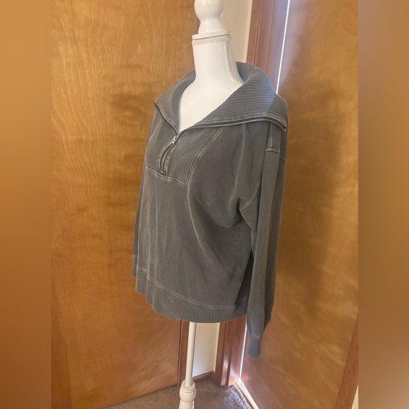 C&C California Gray Cotton Blend Half-Zip Pullover - Picture 3 of 10